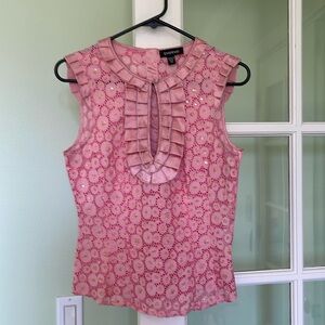 BEBE- Barbe Pink, Irridescent sparkles top